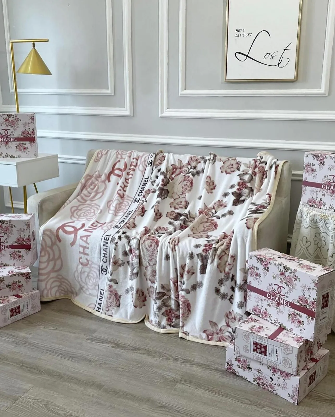Chanel Floral blanket set photo 1