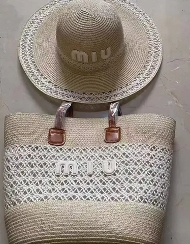 Miu Miu Woven Basket Tote