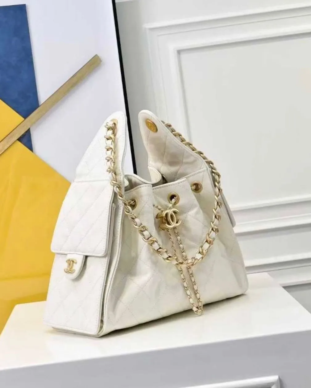 Chanel CC Quilted Bucket Bag photo 1