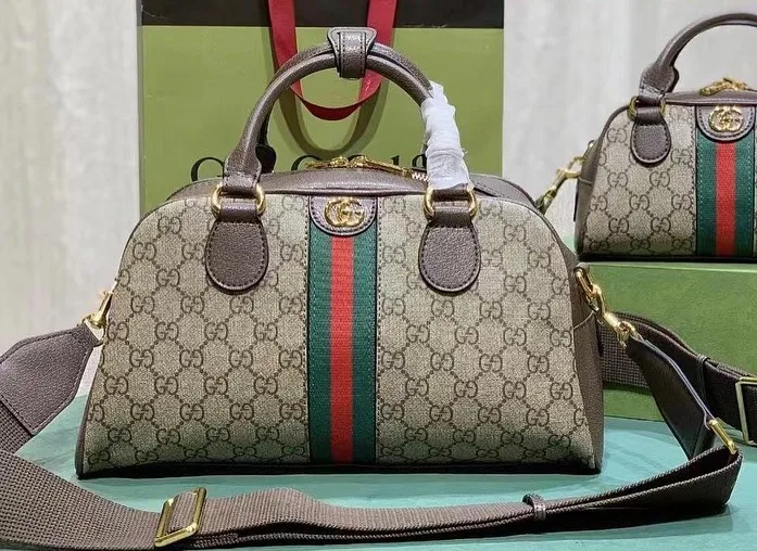 Gucci GG web-stripe bowling bag photo 1