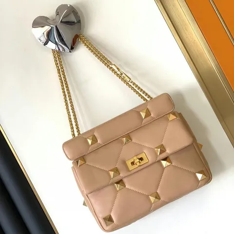 Valentino Rockstud Spike Quilted Shoulder Bag