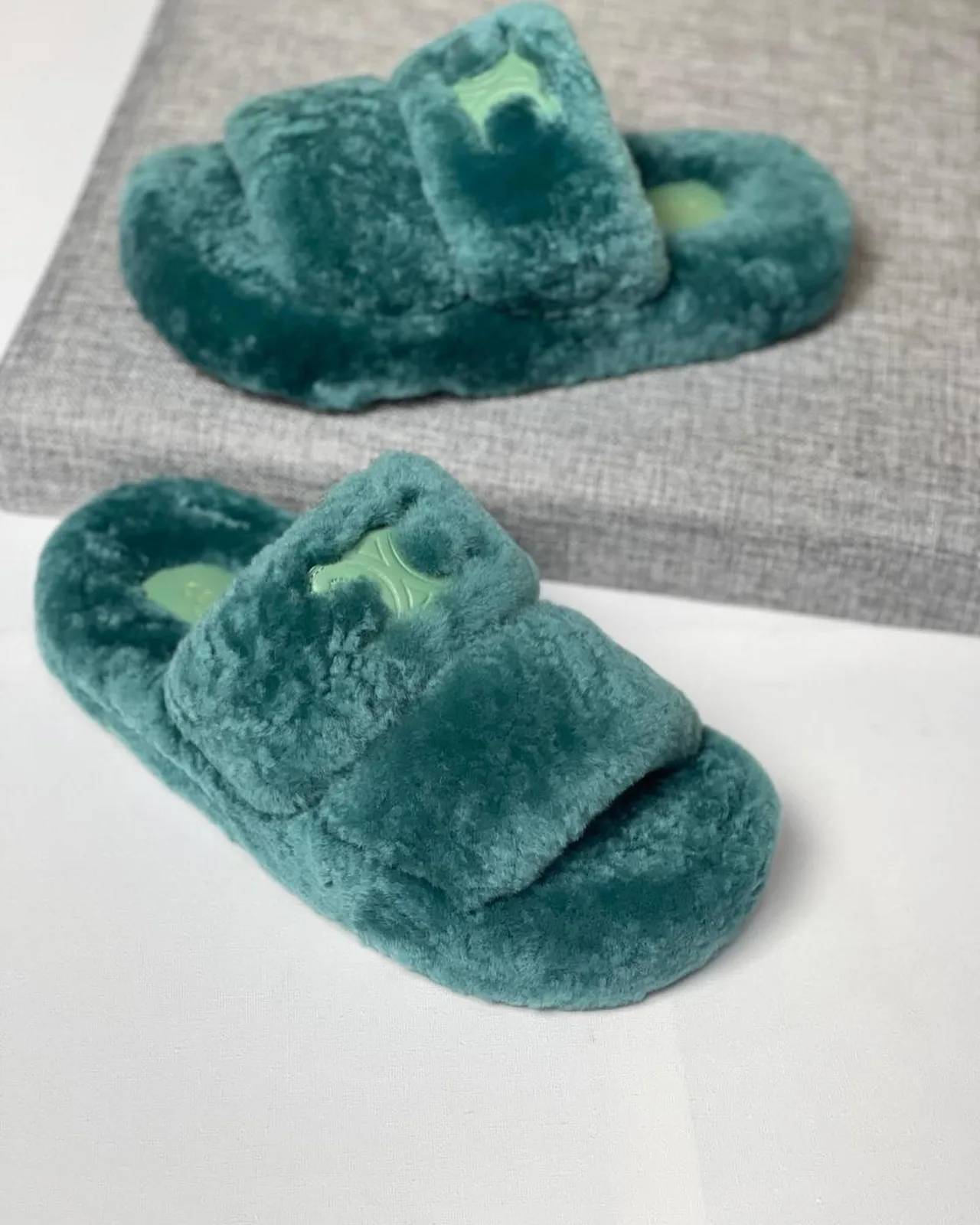 Celine Fur Slide photo 1