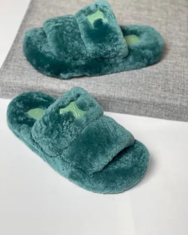 Celine Fur Slide