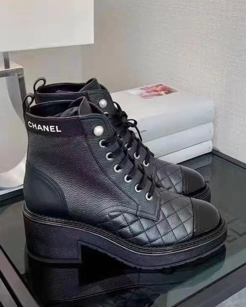Chanel Lace-Up Combat Boot photo 1