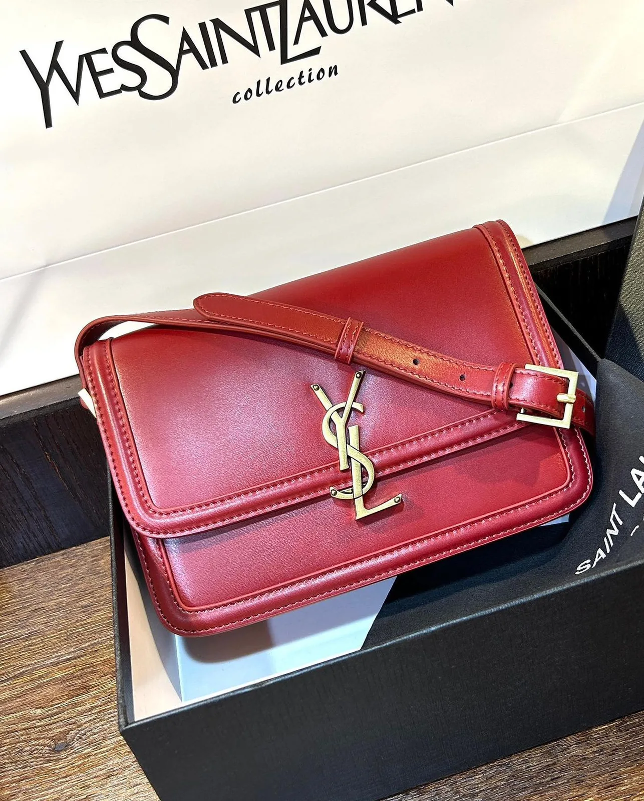 Saint Laurent Solferino structured flap bag photo 1